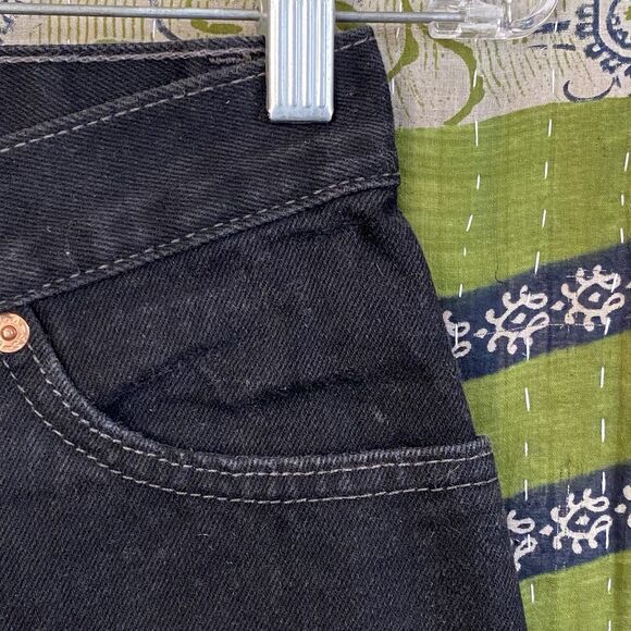 Vintage 1999 Black Denim Levis 512 Jeans Size 9 JR - Picture 8 of 16